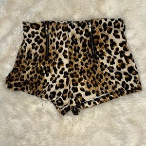 Animal print shorts